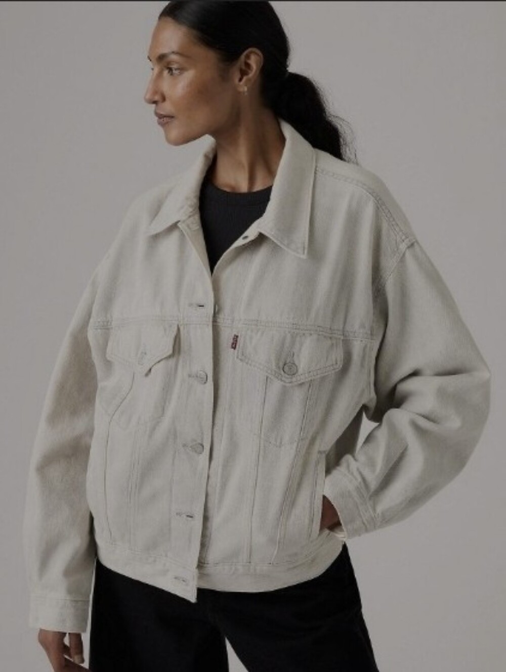 Levi's® Women's 90's Trucker Jacket - Cloudy Quiet Gray XS/ S OVERSIZED Fits